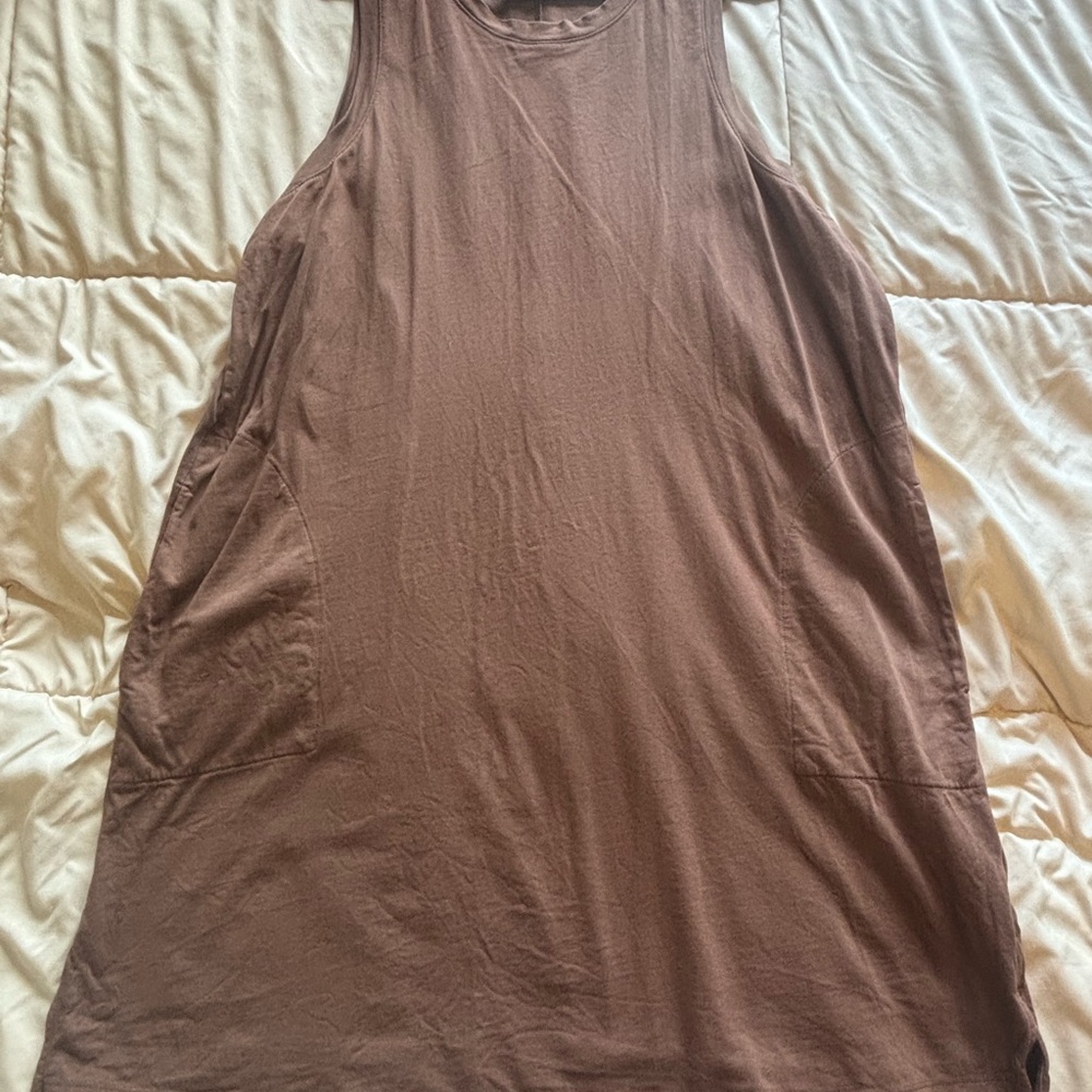 Old Navy Brown T-Shirt Tank Dress With Pockets